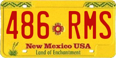 NM license plate 486RMS