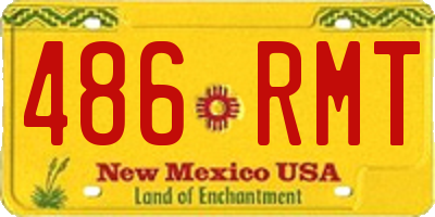 NM license plate 486RMT
