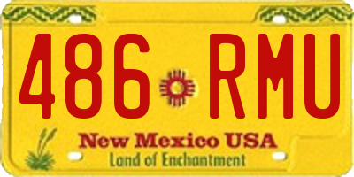 NM license plate 486RMU