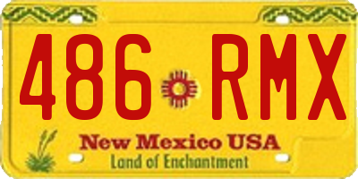 NM license plate 486RMX