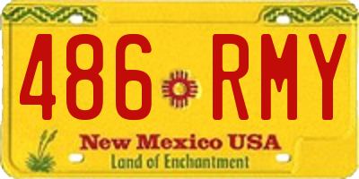 NM license plate 486RMY