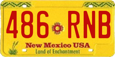 NM license plate 486RNB