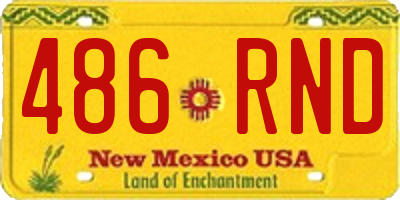 NM license plate 486RND