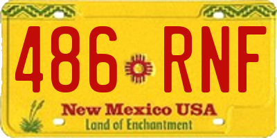 NM license plate 486RNF