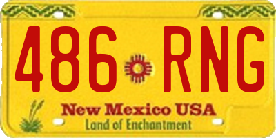 NM license plate 486RNG