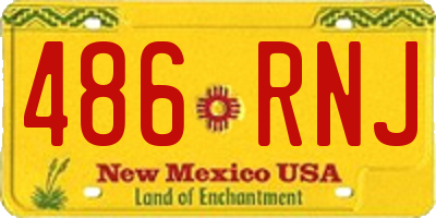 NM license plate 486RNJ