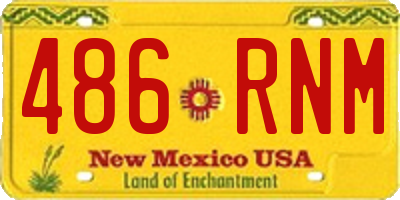 NM license plate 486RNM