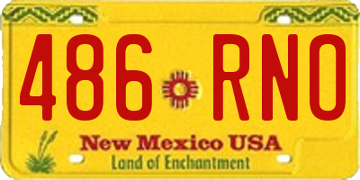 NM license plate 486RNO