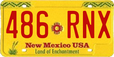 NM license plate 486RNX