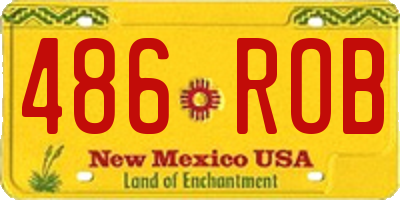 NM license plate 486ROB