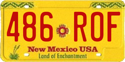 NM license plate 486ROF