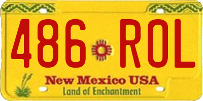 NM license plate 486ROL