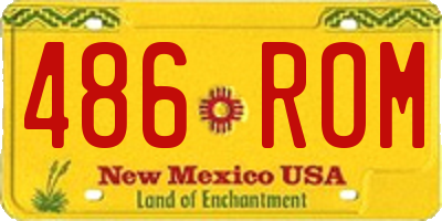 NM license plate 486ROM