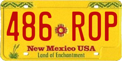 NM license plate 486ROP
