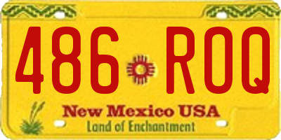 NM license plate 486ROQ