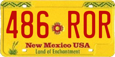 NM license plate 486ROR