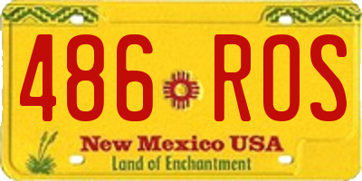NM license plate 486ROS