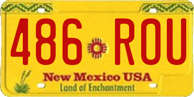 NM license plate 486ROU
