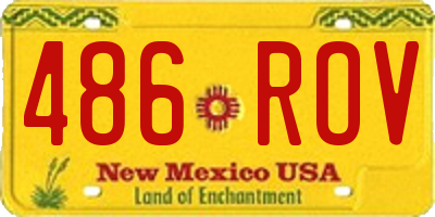 NM license plate 486ROV