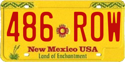 NM license plate 486ROW
