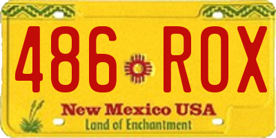 NM license plate 486ROX