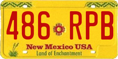 NM license plate 486RPB
