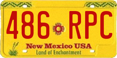 NM license plate 486RPC