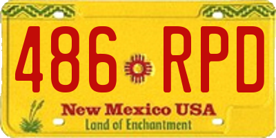 NM license plate 486RPD