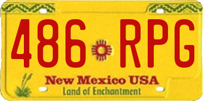 NM license plate 486RPG