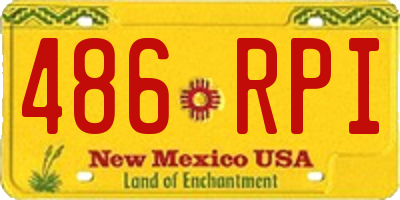 NM license plate 486RPI