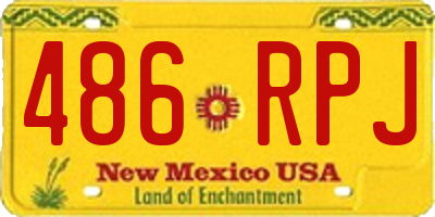NM license plate 486RPJ