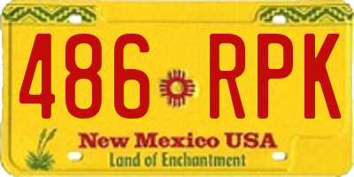 NM license plate 486RPK