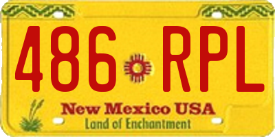 NM license plate 486RPL