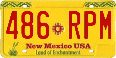 NM license plate 486RPM