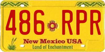 NM license plate 486RPR