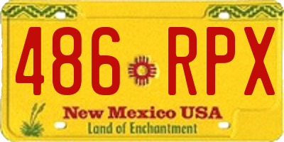 NM license plate 486RPX