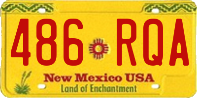 NM license plate 486RQA