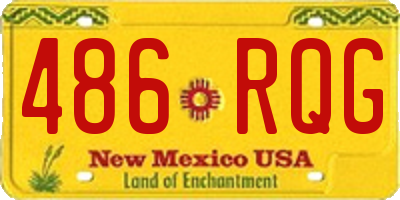 NM license plate 486RQG