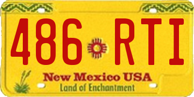 NM license plate 486RTI