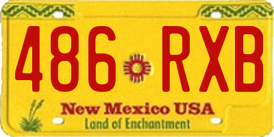 NM license plate 486RXB