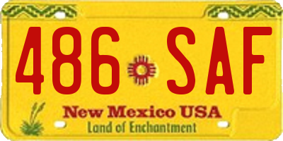 NM license plate 486SAF