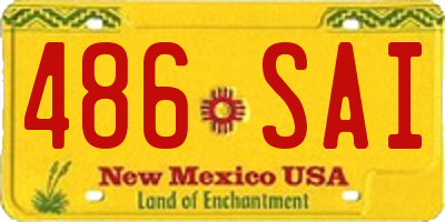 NM license plate 486SAI