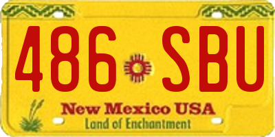 NM license plate 486SBU