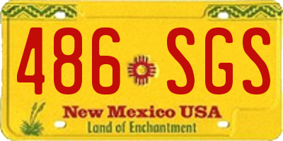 NM license plate 486SGS