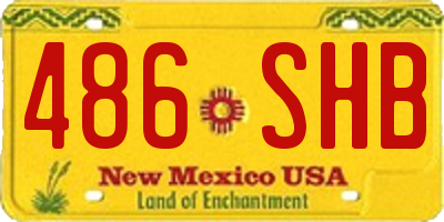 NM license plate 486SHB