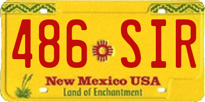 NM license plate 486SIR