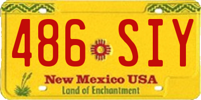 NM license plate 486SIY