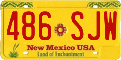 NM license plate 486SJW
