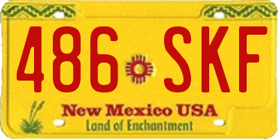 NM license plate 486SKF