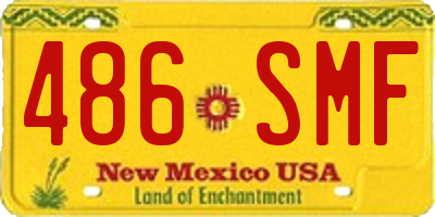 NM license plate 486SMF